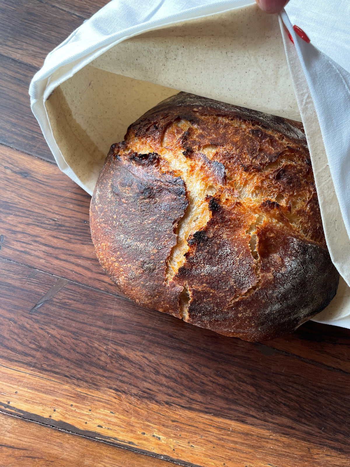 Handmade Linen Bread Bag