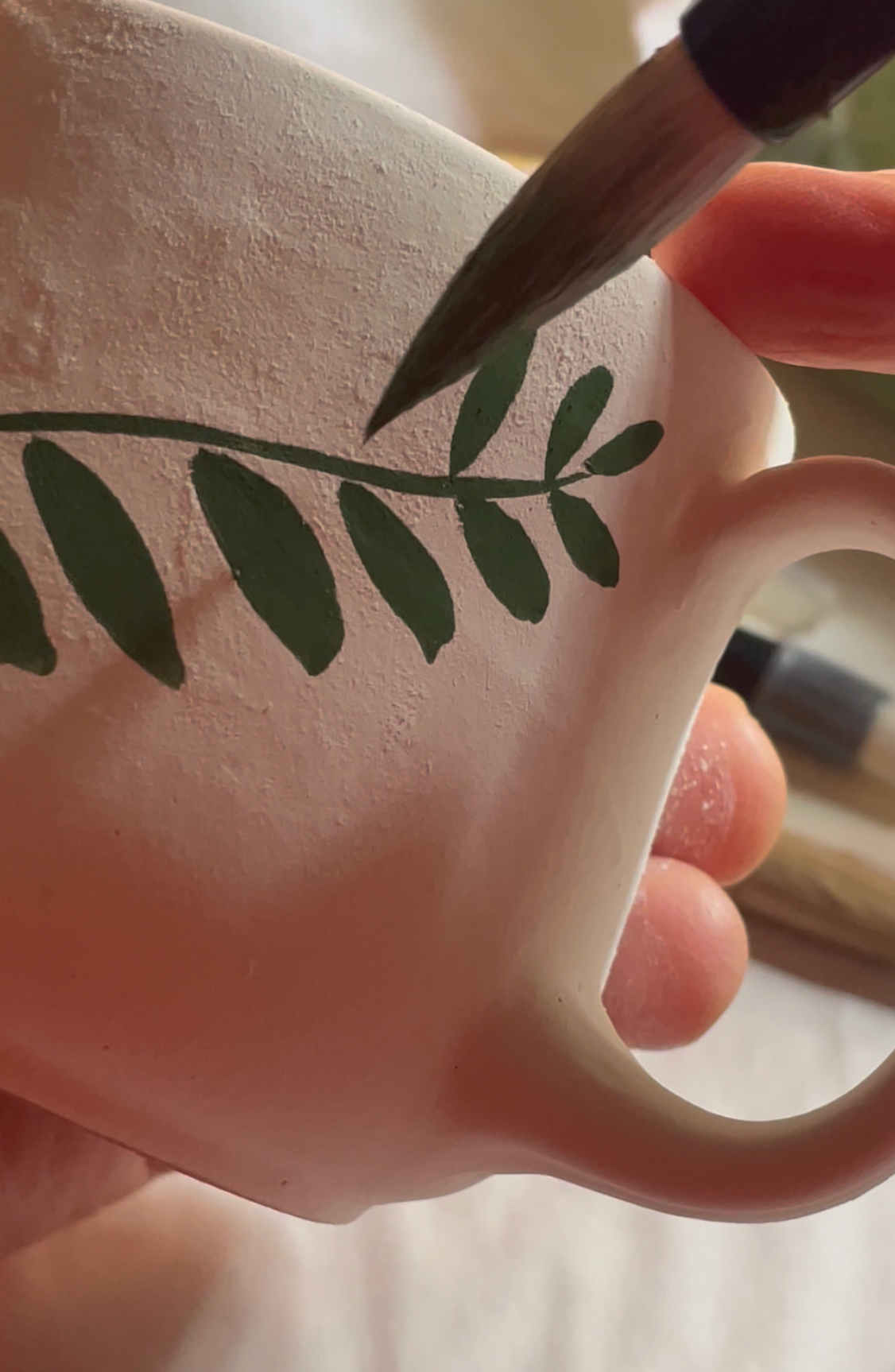 Hand-painted Stoneware Mug