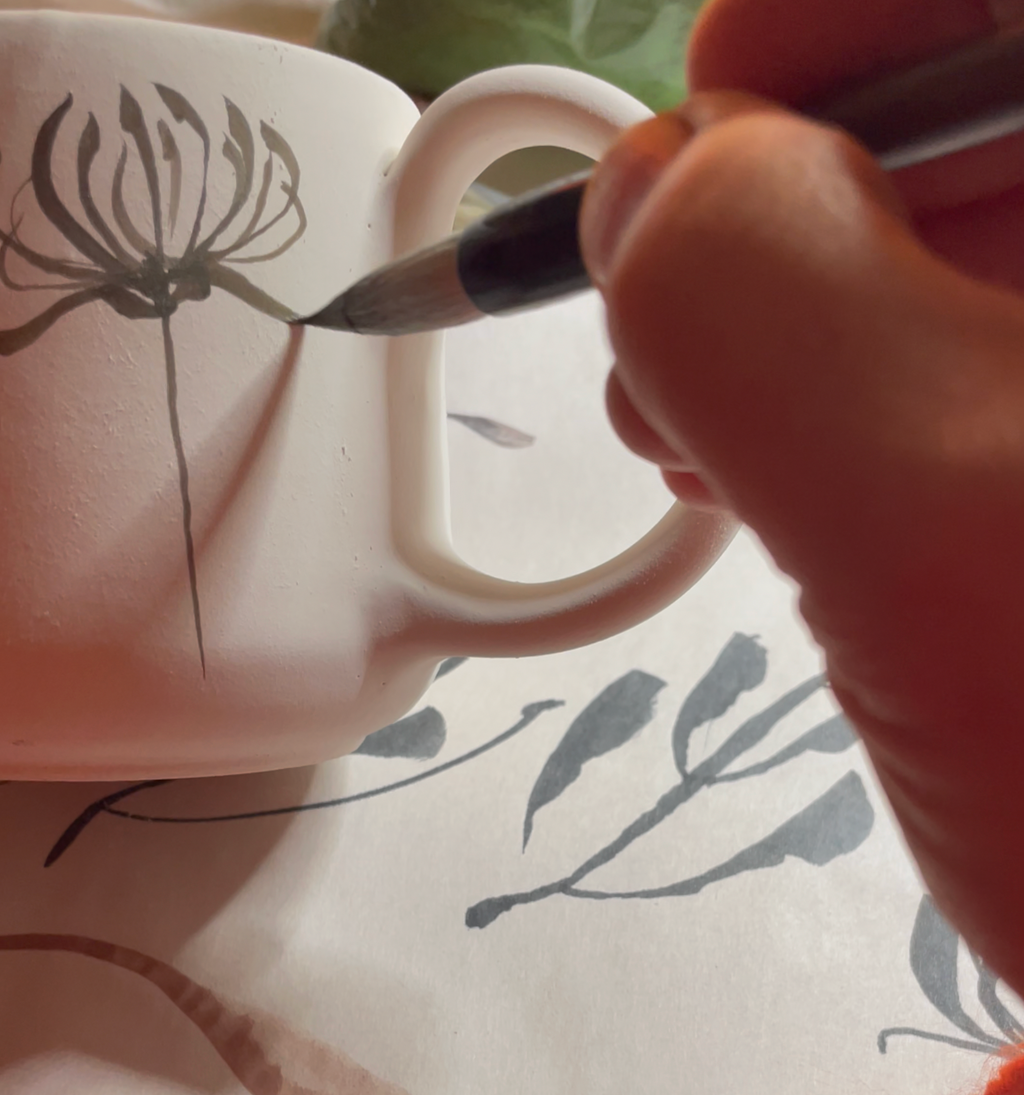 Hand-painted Stoneware Mug